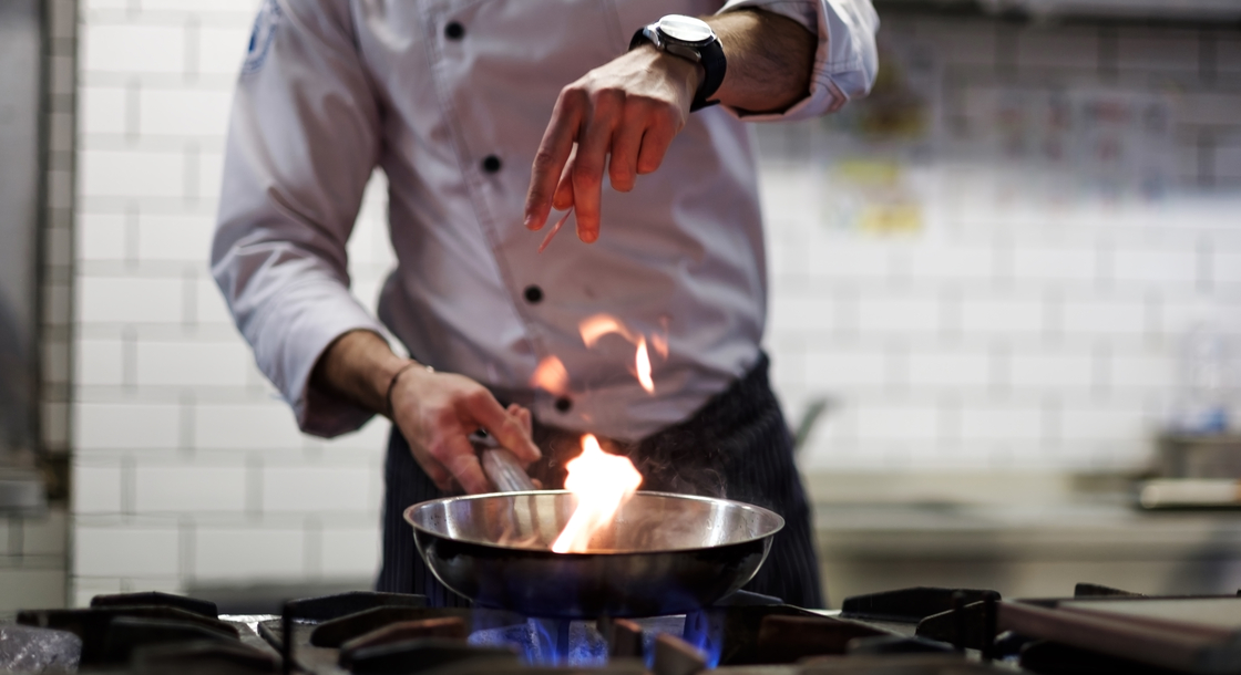 chef cooking in ghost kitchen