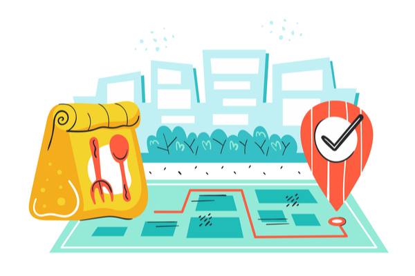 Food delivery graphic