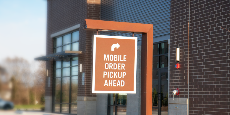 Mobile Ordering Pickup Sign In Drive Thru Line